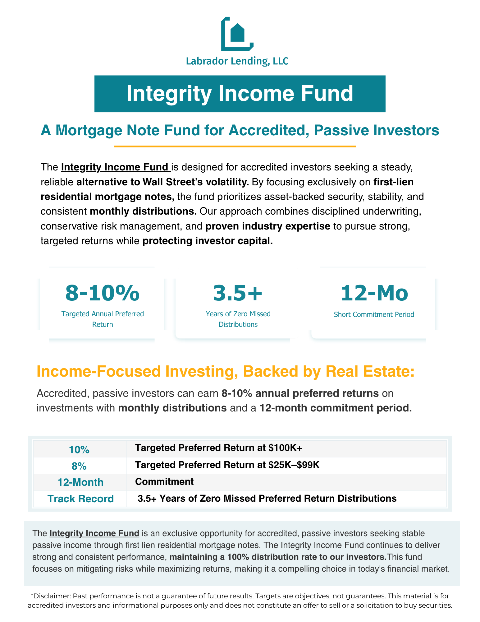 Integrity Income Fund Overview PDF